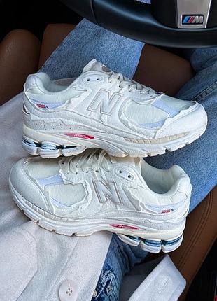 Прекрасные женские кроссовки new balance 2002r protection pack sea salt молочные