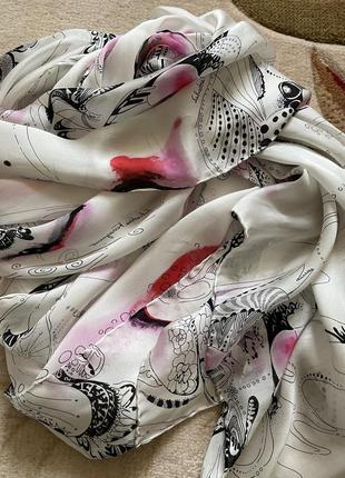Шелковый платок -шарф5 фото