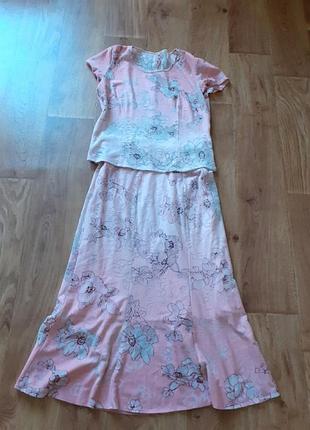 Костюм лляний тройка