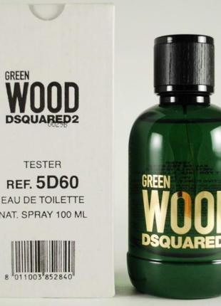 Оригинальный dsquared2 green wood pour homme 100 ml tester ( дискваред 2 уд грин пурпур хом) туалетная вода