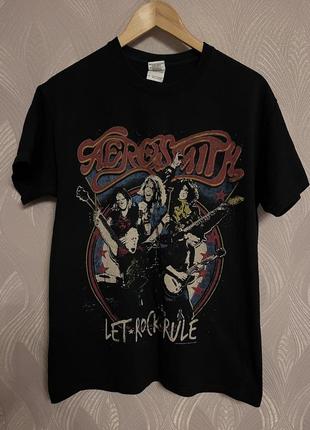 Вінтажна футболка рок групи aerosmith мерч оригінал