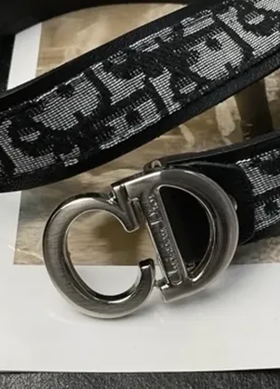 🔥 christian dior textile belt black/silver