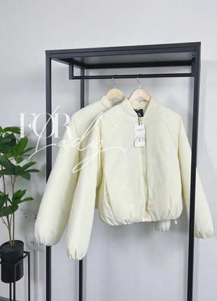 Куртка zara бомбер из водоотталкивающего материала