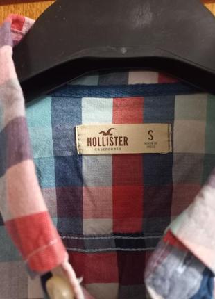 Рубашка в клетку hollister коттон4 фото