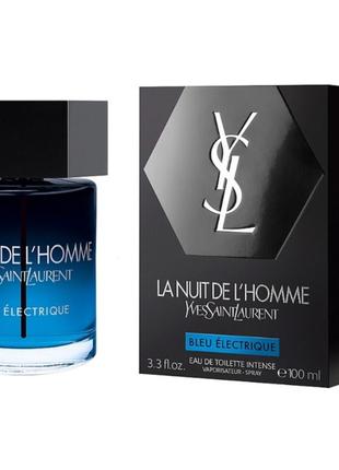 Оригинал yves saint laurent la nuit de l'homme bleu electrique 100 ml туалетная вода1 фото