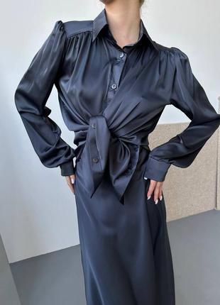 Шелковый классический костюм оверсайз оверсайз на пуговицах юбка миди свободный...