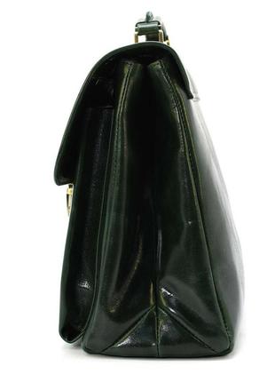 Діловий шкіряний чоловічий портфель у зеленій глянсовій шкірі tarwa ge-2068-4lx5 фото