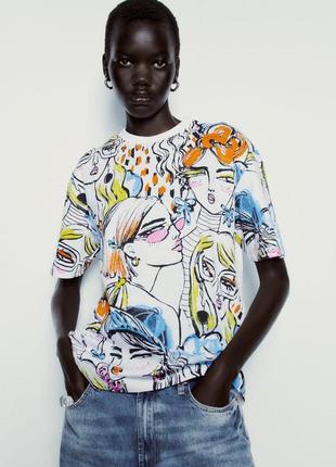 Футболка овер zara розмір s оригінал