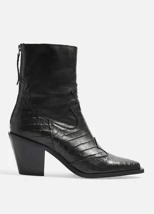 Шкіряні козаки topshop marcel ,38-39 р.