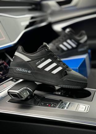 Чоловічі кросівки adidas originals drop step all black white