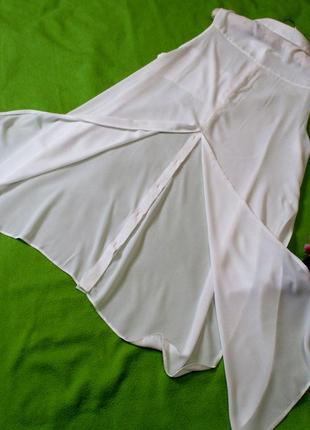Шикарная удлиненная рубашка с разрезами по бокам и сзади. крутая пляжная накидка.4 фото