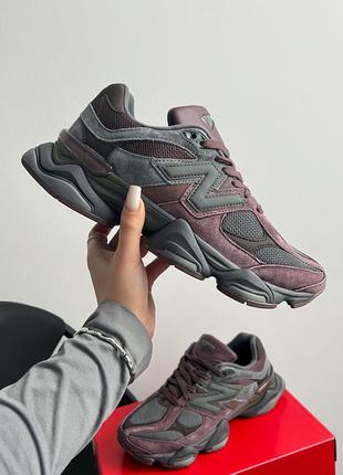 Стильные мужские и женские кроссовки new balance 9060 truffle бордовые с графитовым4 фото