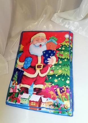 Рушник серветки з новорічним принтом1 фото