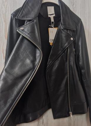 Кожаная байкерская куртка premium selection1 фото