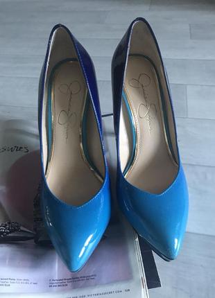 Jessica simpson blue ombre venisse heel pumps platforms туфли оригинал3 фото