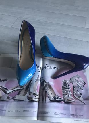 Jessica simpson blue ombre venisse heel pumps platforms туфли оригинал2 фото