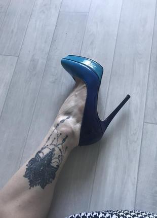 Jessica simpson blue ombre venisse heel pumps platforms туфли оригинал5 фото