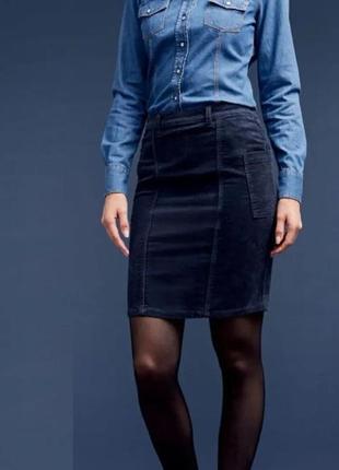 Стильная новая вельветовая юбка карго esmara р-р м-l1 фото