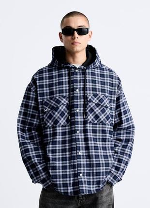 Утеплена куртка сорочка zara 0706/403/400