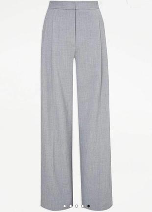 Трендовые брюки серого цвета wide leg от george2 фото