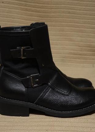 Брутальные черные кожаные полусапожки g-star raw labor buckle boots голландия 37 р.