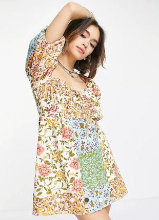 Asos design короткое платье в цветочный принт 3xl2 фото