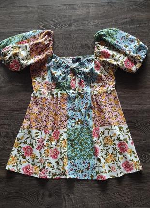 Asos design коротка сукня в квітковий принт 3xl9 фото