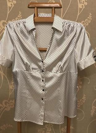 Очень красивая и стильная брендовая блузка в горошек 19.6 фото