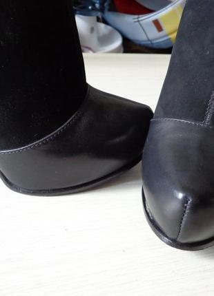 Luciano carvari кожаные ботиночки ботильйоны каблуки туфли5 фото