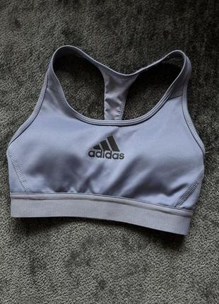 Темно синий фиолетовый спортивный топ adidas