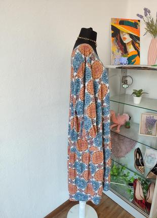 Стильна батальна сукня трапеція ,квітковий принт, котон4 фото