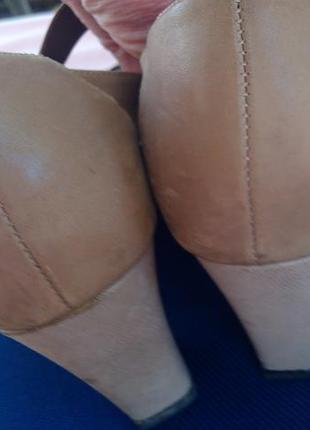 Распродажа стильные кожанные туфли на усойчивом каблуке бразилия5 фото