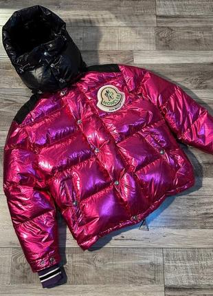 Пуховик moncler x palm angels.