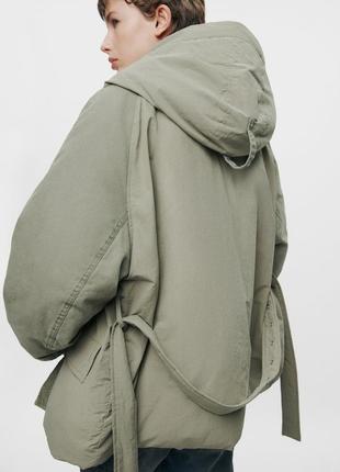 Куртка zara из комбинированных материалов4 фото