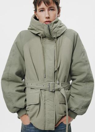 Куртка zara из комбинированных материалов9 фото