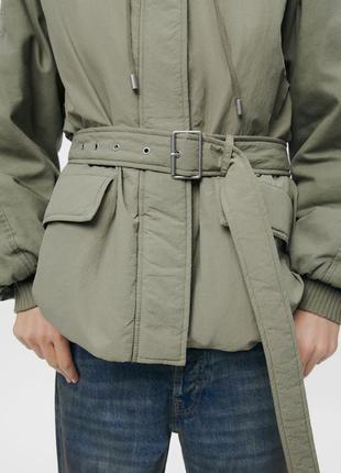 Куртка zara из комбинированных материалов8 фото