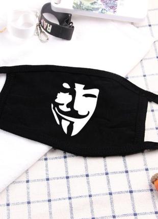 Маска на лицо бафф k-pop  джокер black черная