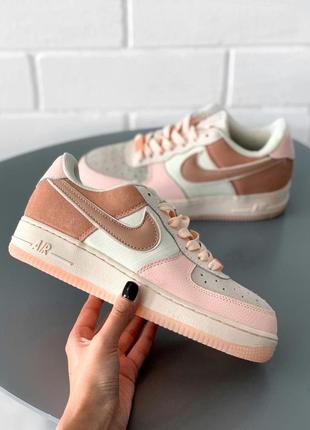 Кроссовки женские nike air force 1, розовые (найк аир форс, найки, кросівки)