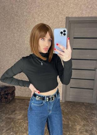 Вкорочена водолазка топ лонгслів 3 кольори