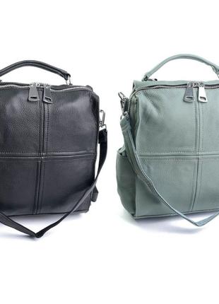 Женская сумка-рюкзак натуральная кожа1 фото