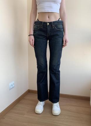 Джинси з потертостями carhartt wip w’ round-up pant прямий крій низька посадка straight fit washed denim made in japan levis edwin prps 28x32 w28 w29