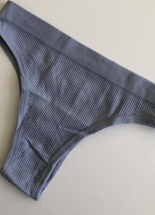Жіночі трусики в рубчик женские трусы 22485 фото