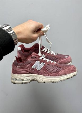 Кроссовки new balance 2002r black fig bordo