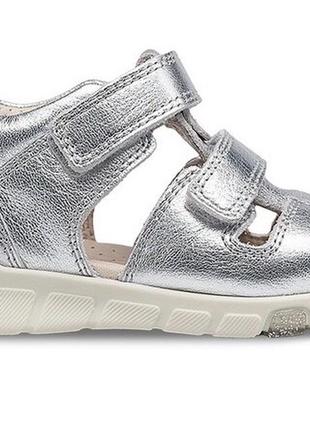 Кожаные босоножки ecco mini stride silver 21 р. 22 p.4 фото