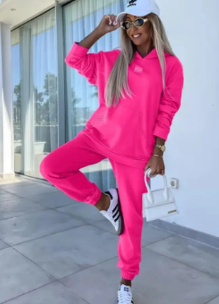 Костюм жіночий спортивний із накатом двонитка 46-48 50-52 54-56 rin1549-128sве