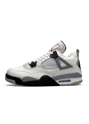 Мужские кожаные кроссовки на весну  в стиле nike air jordan 4 retro 🆕 найк джордан