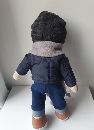 Текстильная кукла ручной работы мальчик эмиль, интерьерная кукла