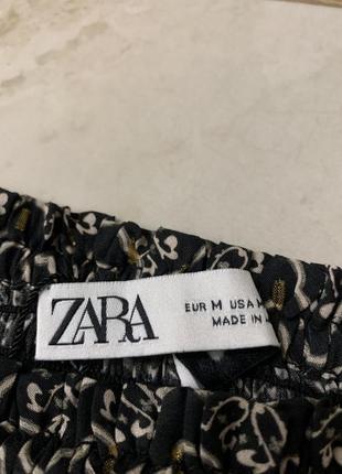 Юбка zara женская черная с узором5 фото