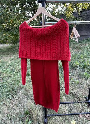 Теплое вязаное платье2 фото