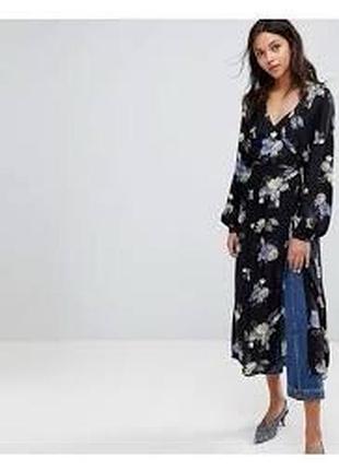 Плаття плаття-халат довгий рукав під пояс